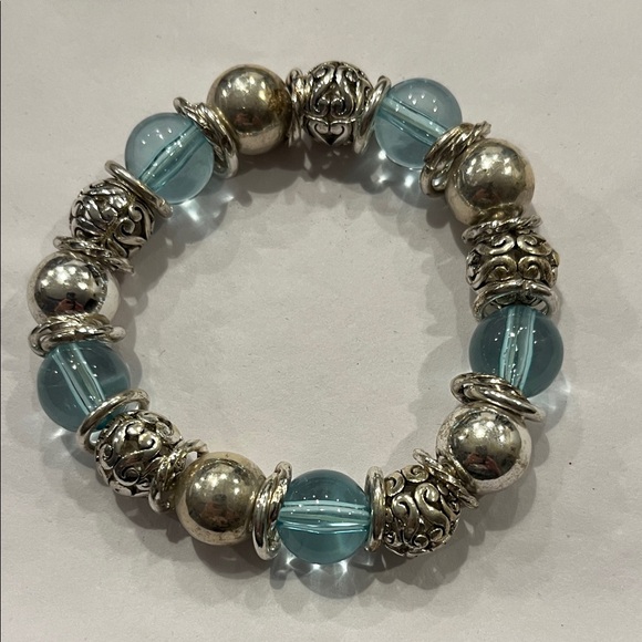 Hand Crafted Silver and Blue Bracelet - Picture 1 of 1